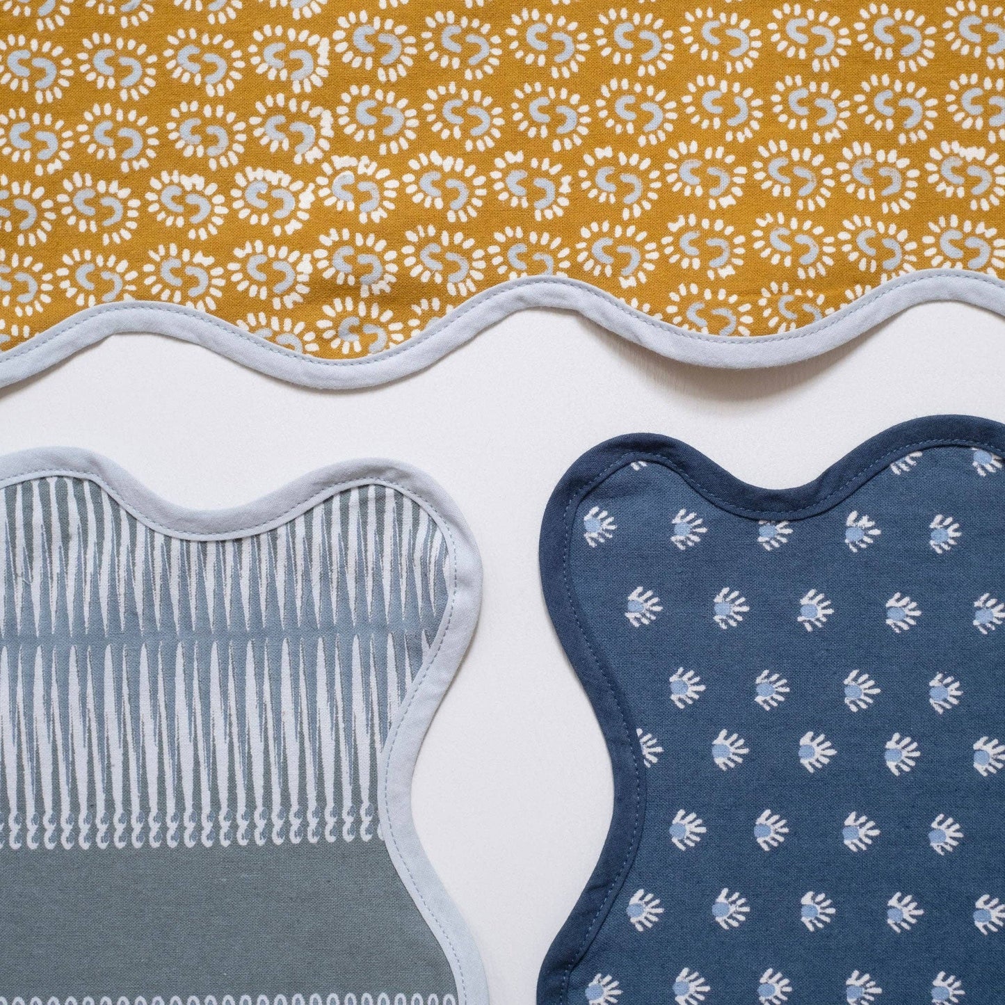 Sunburst Dark Honey Block Printed Table Runner