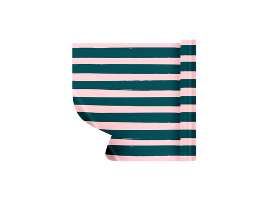 Navy/Pink Stripe Table Runner