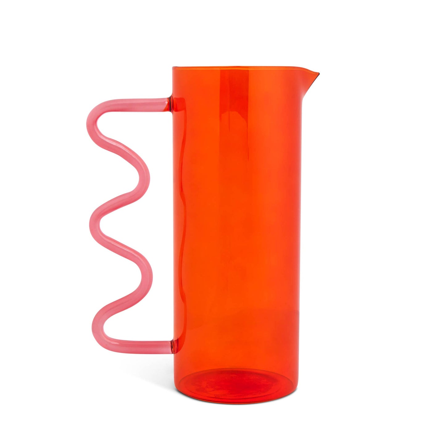 Orange Squiggle Pitcher