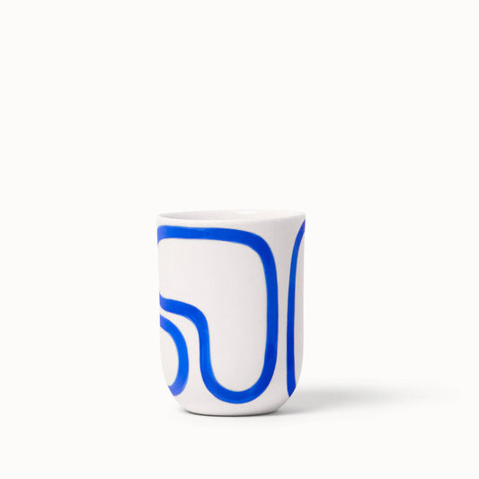 Cobalt Outline Coffee Cup