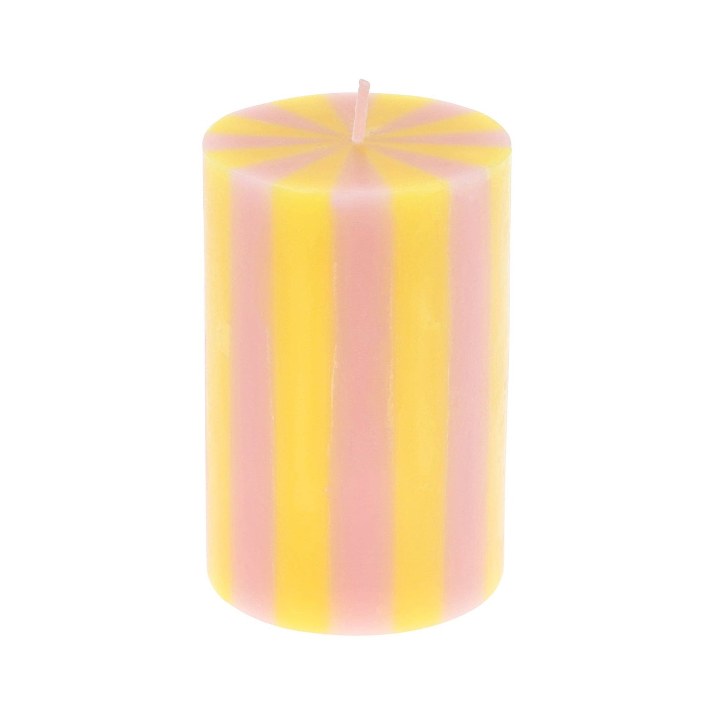 Bright Striped Pillar Candles