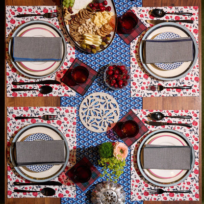 Fleur de Bleu Centerpiece Table Runner
