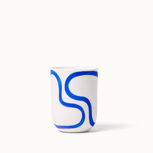 Cobalt Outline Coffee Cup
