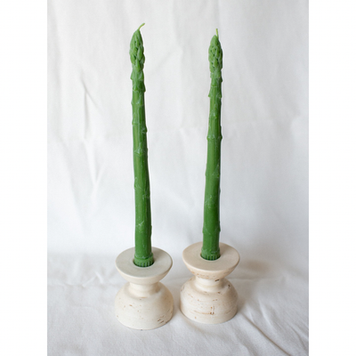Asparagus Candle Taper Pair (2)