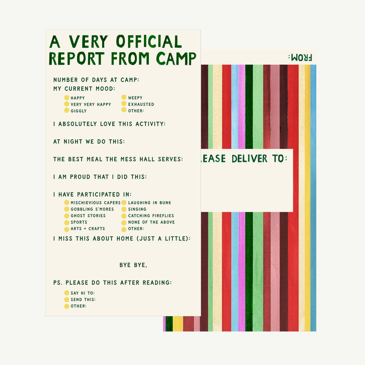 Notes from Camp Stationery Kit