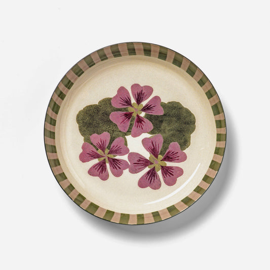 Geranium Round Enamel Tray