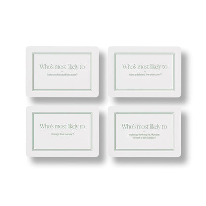 Most Likely Dinner Party Playing Cards