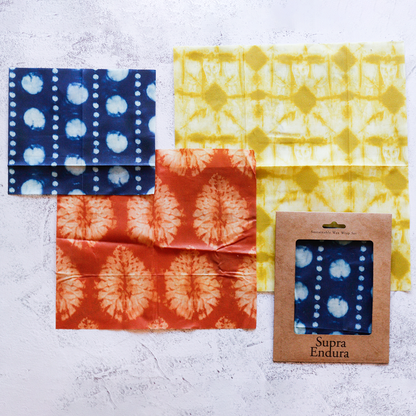 Tie-Dye Print Beeswax Wraps 3 pack