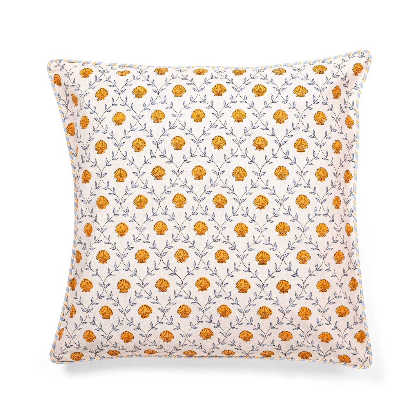 Seashell Blockprint Pillow