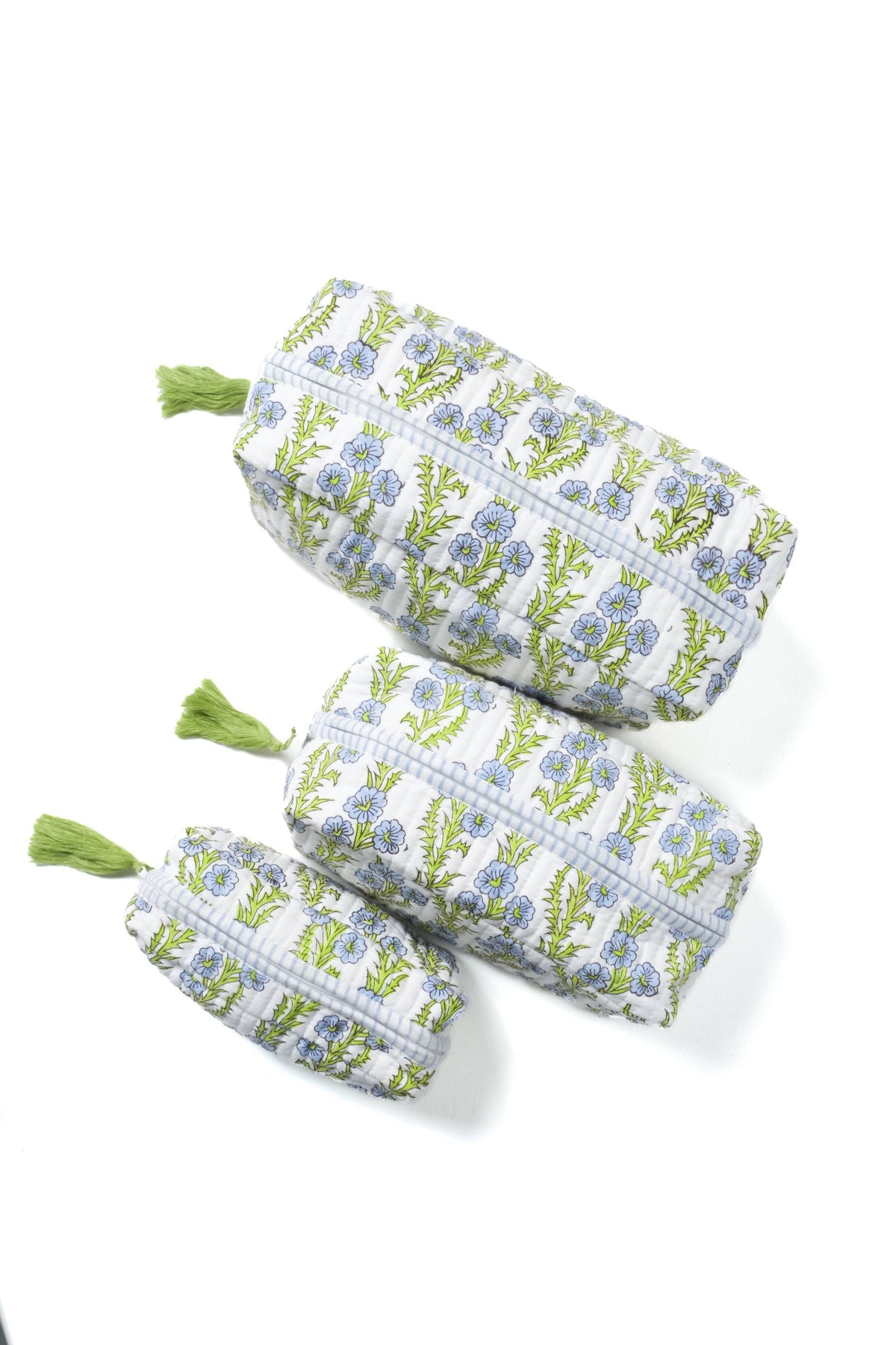 Forget-Me-Not Blockprint Makeup Bag