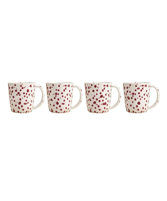 Plum Splatter Mugs - S/4