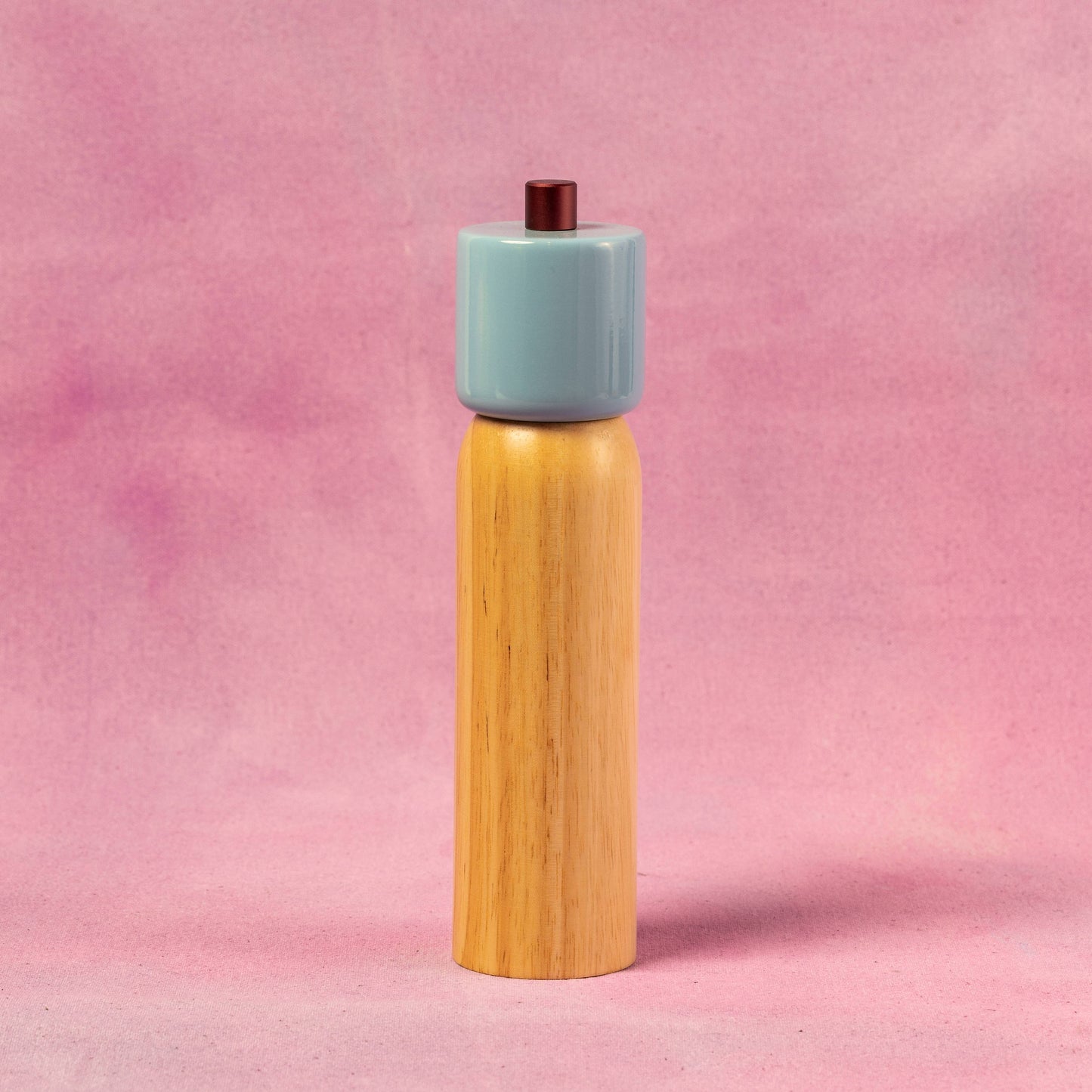 Salt & Pepper Grinder Set - Light Blue & Burgundy