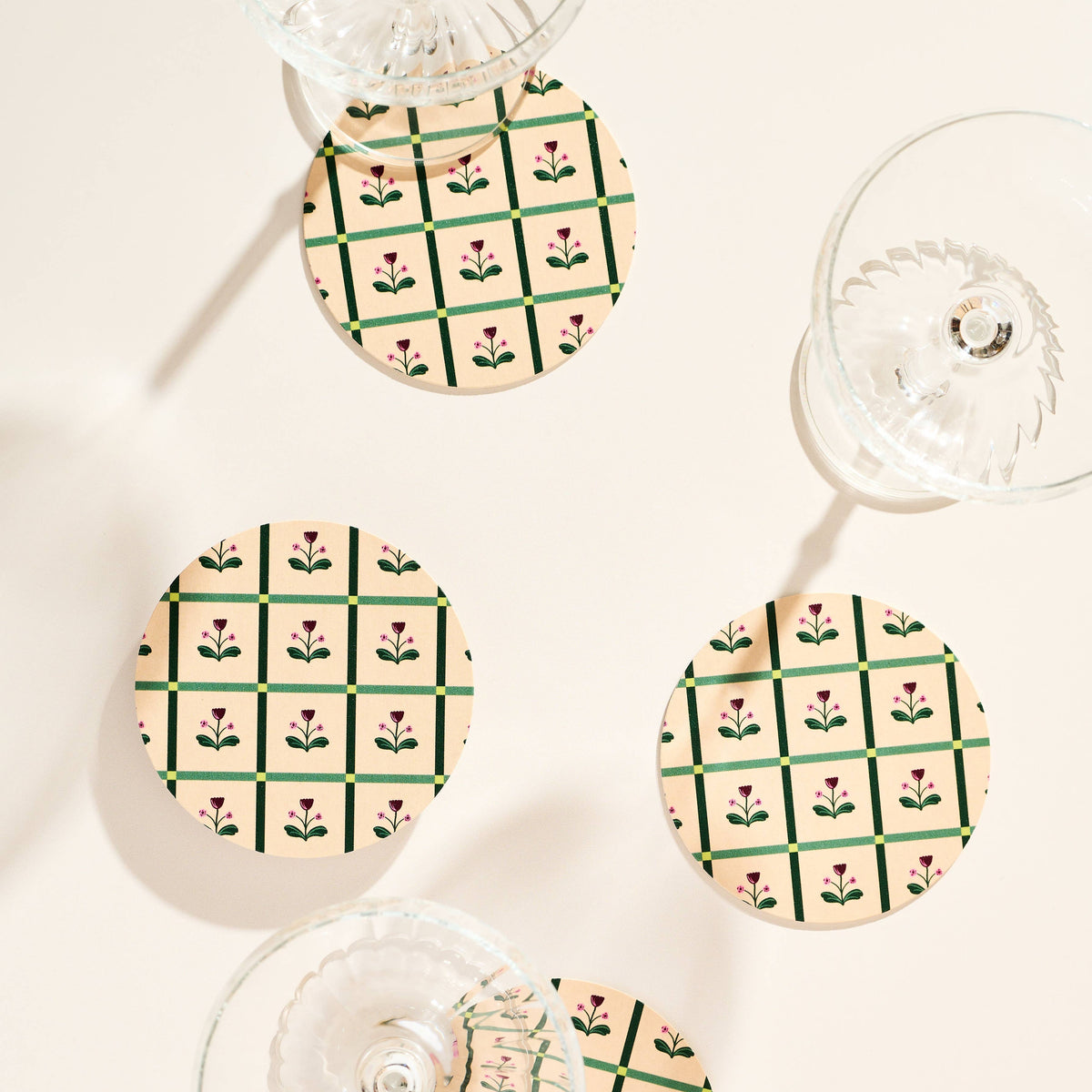 Tulip Windowpane Coasters