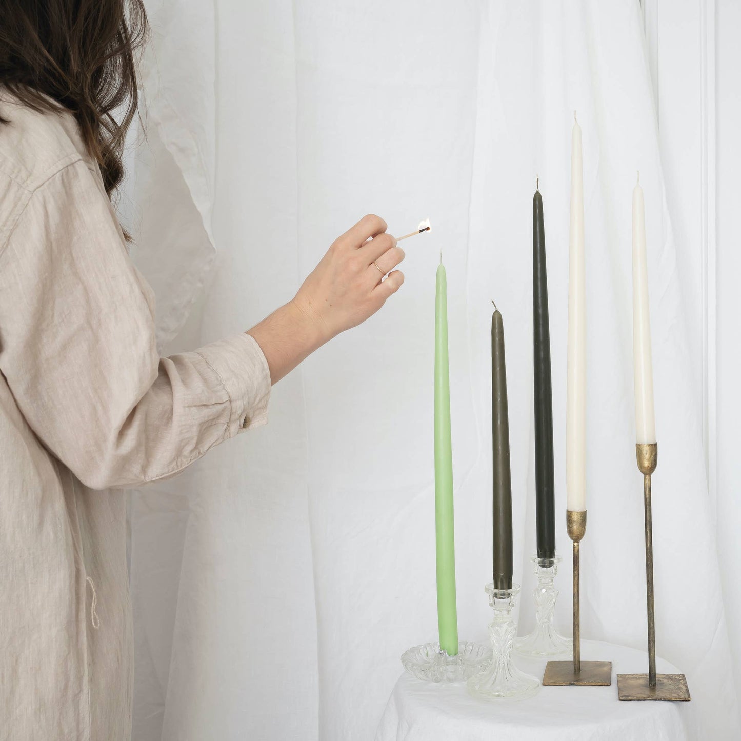 Taper Candles - Olive