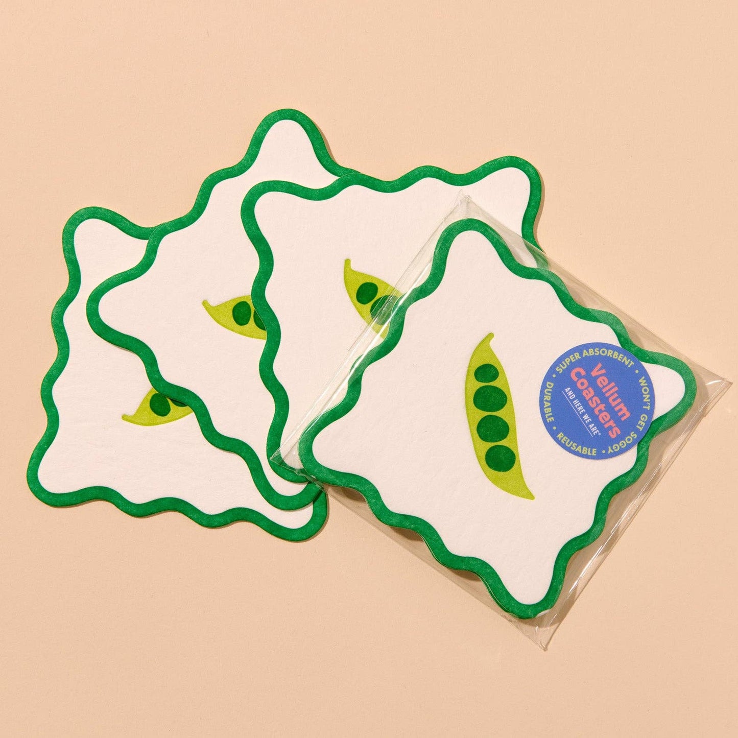 Crudite Coasters - Pea Pod
