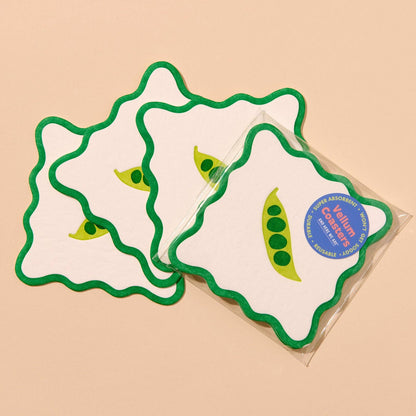 Crudite Coasters - Pea Pod