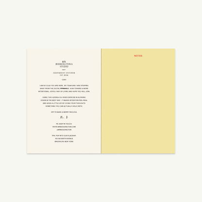 Agenda - Undated