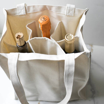 Wine Carrier Canvas Tote