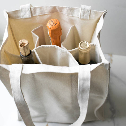 Wine Carrier Canvas Tote