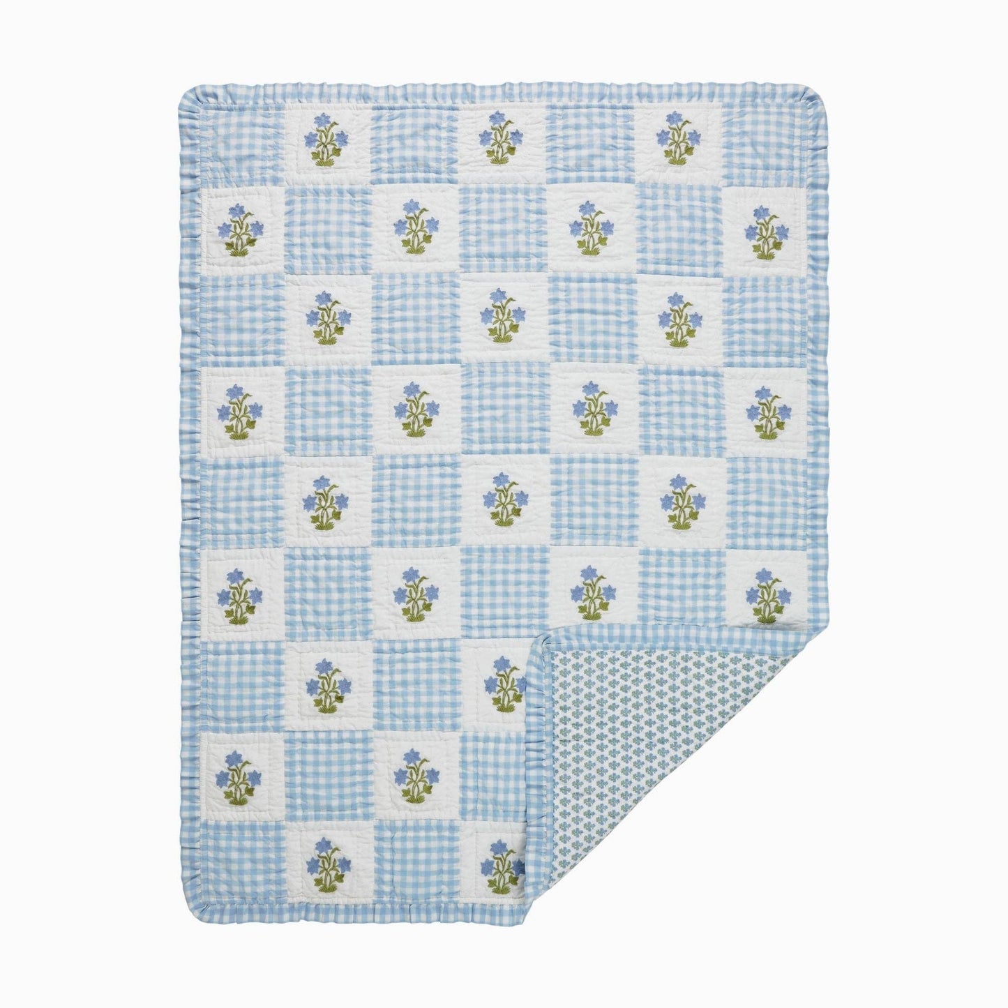 Dorothy Blue Quilted Blanket