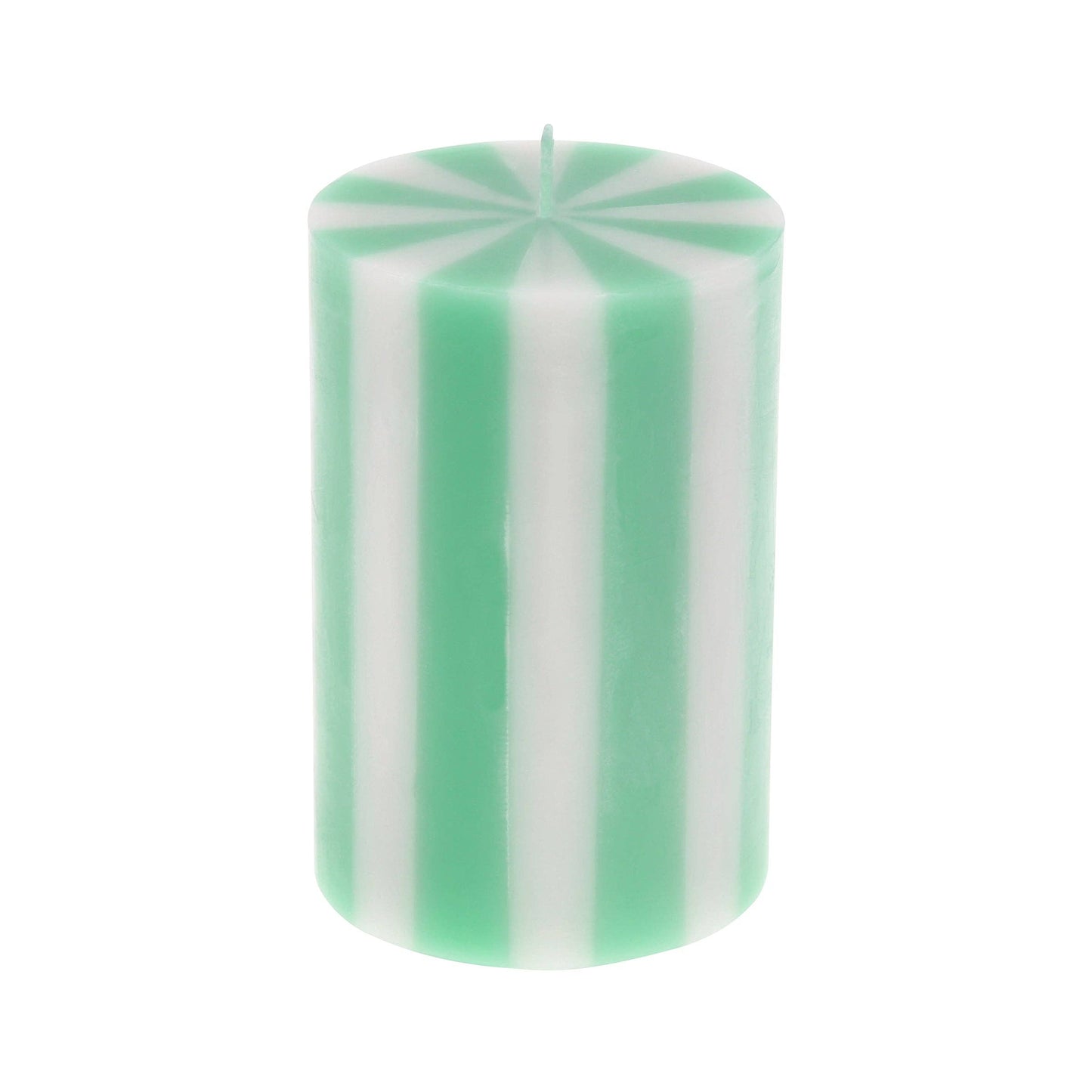 Bright Striped Pillar Candles
