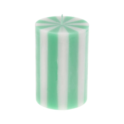 Bright Striped Pillar Candles
