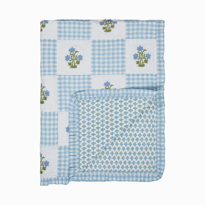 Dorothy Blue Quilted Blanket