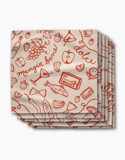 Summer Air Dinner Napkins S/6