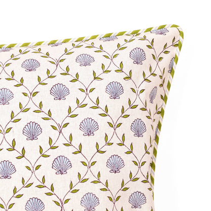 Seashell Blockprint Pillow