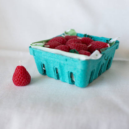 Beeswax Strawberry Birthday Candles