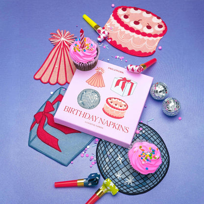 Birthday Cocktail Napkins - S/4