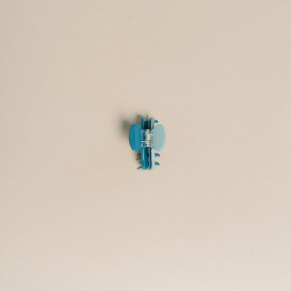 Two Tone Turquoise Hair Claw Clip | 2" Small