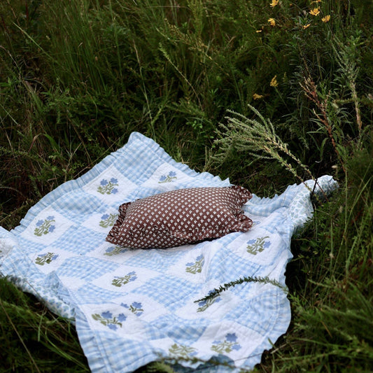 Dorothy Blue Quilted Blanket
