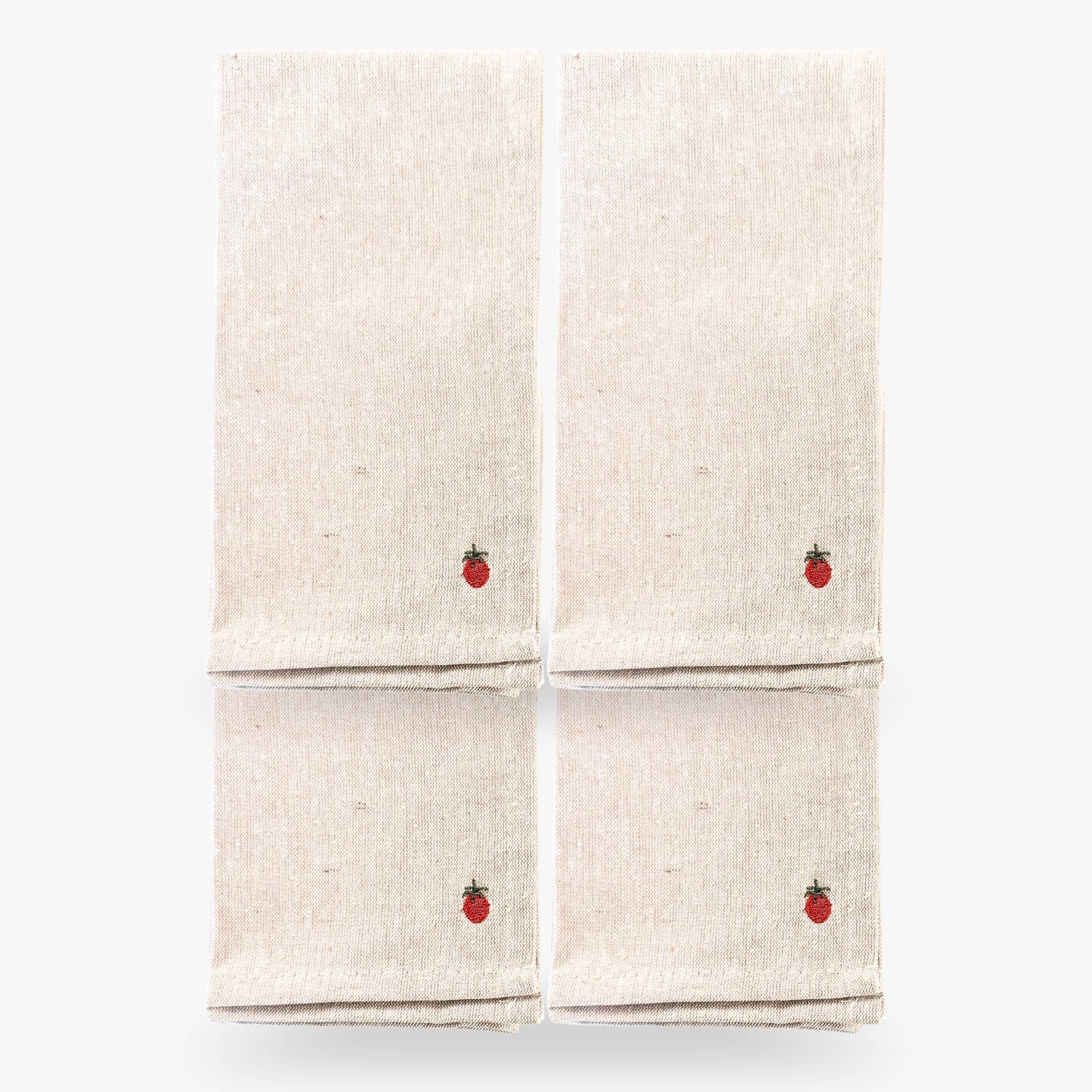 Tomato Embroidered Dinner Napkin S/4