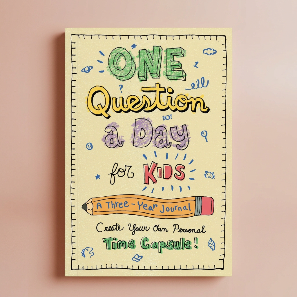 One Question a Day for Kids on the standard blush-peach background