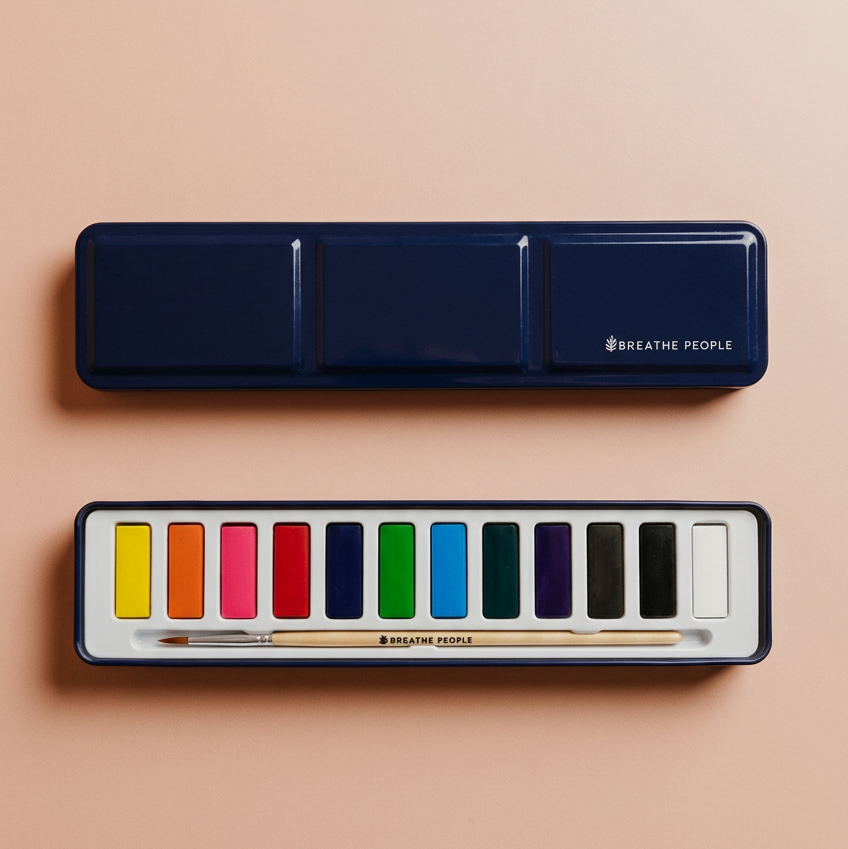 Watercolor set with Windie's standard background